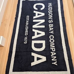 Rare Blue and White HBC Beach Towel.New